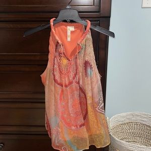 Colorful coral blouse